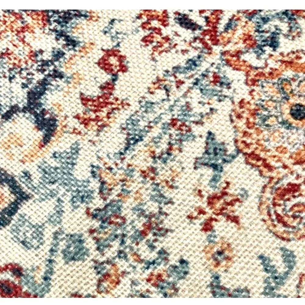 Boho Table Runner Bohemian Cottage Farmhouse Decor Dining Cloth Orange 13x72